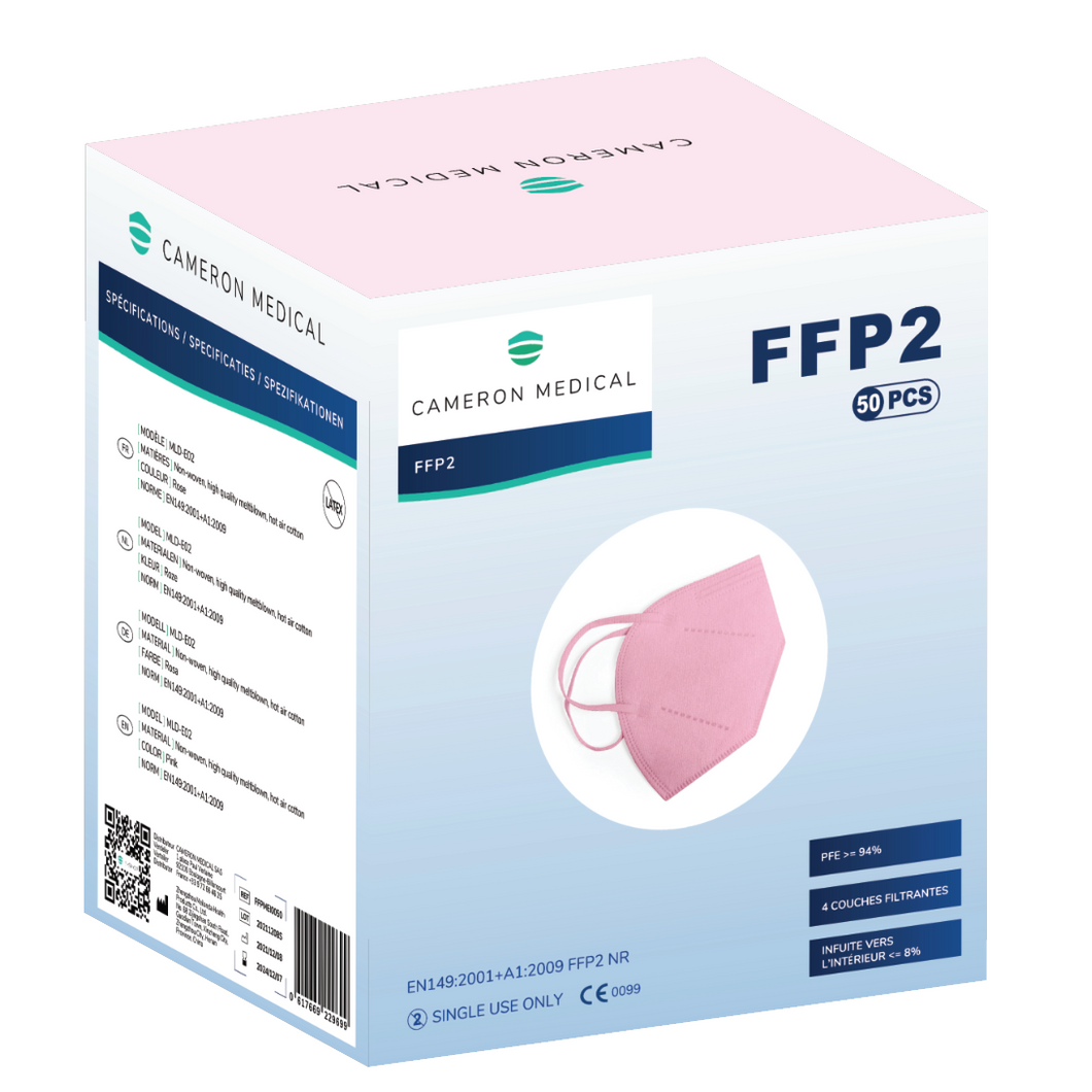 [PROMO] FFP2 roses (boîte de 50 | sachet de 5) - 1 jour DLC COURTE